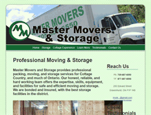 Tablet Screenshot of mastermovers.ca